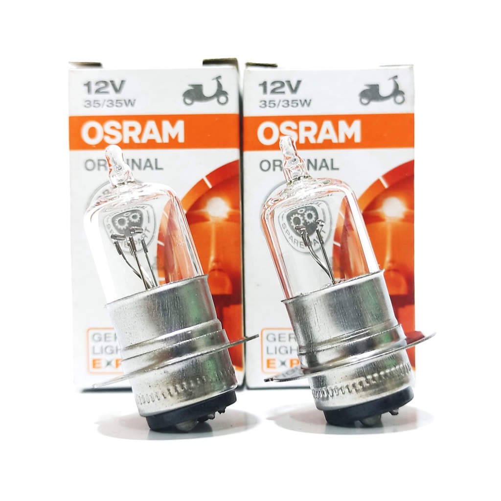 BOHLAM DEPAN MOTOR OSRAM HALOGEN BEBEK MATIC 18 25 32 WATT ASLI OSRAM