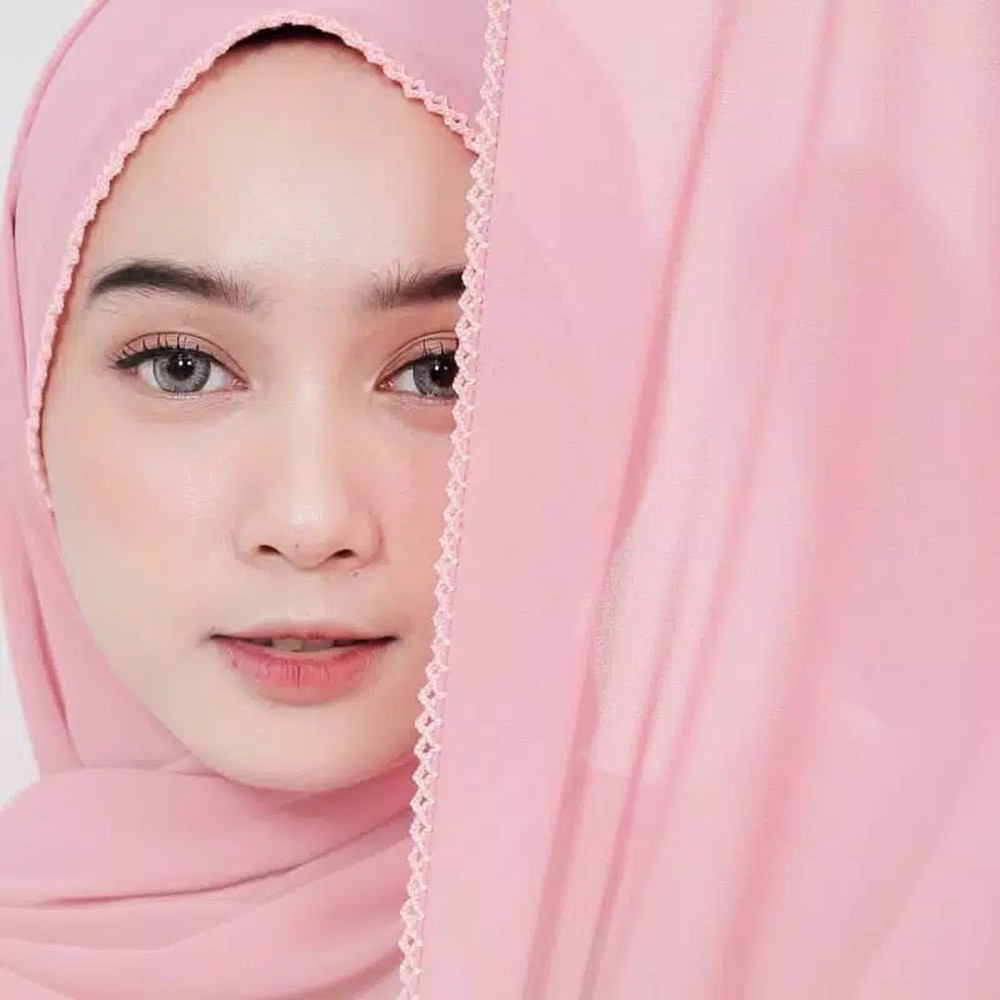 [ 𝐂𝐫𝐨𝐜𝐮𝐬 ] (180*75 cm) Pashmina Tali Picot Diamond Italiano / Crochet Renda Kerudung Hijab-4