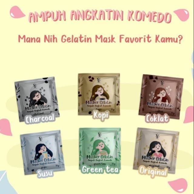 Masker GELATIN komedo by Youra