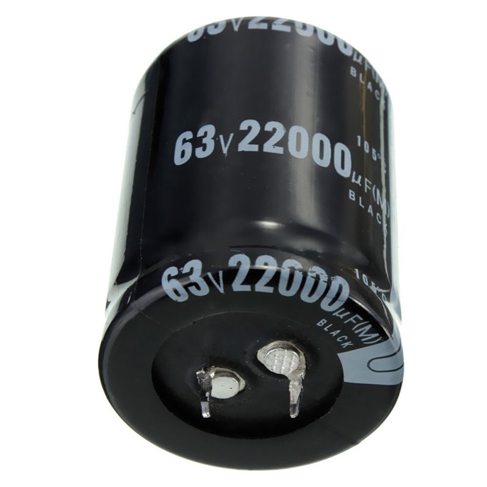 QUINTON High Quality Inline Capacitor Convenient 63V 22000UF Electrolytic Capacitor High Capacity Durable Cylindrical Black Practical Aluminum Electrolytic Amplifier Sound/Multicolor