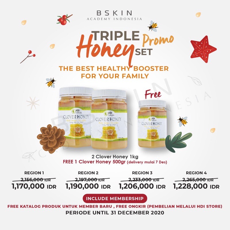 triple honey set