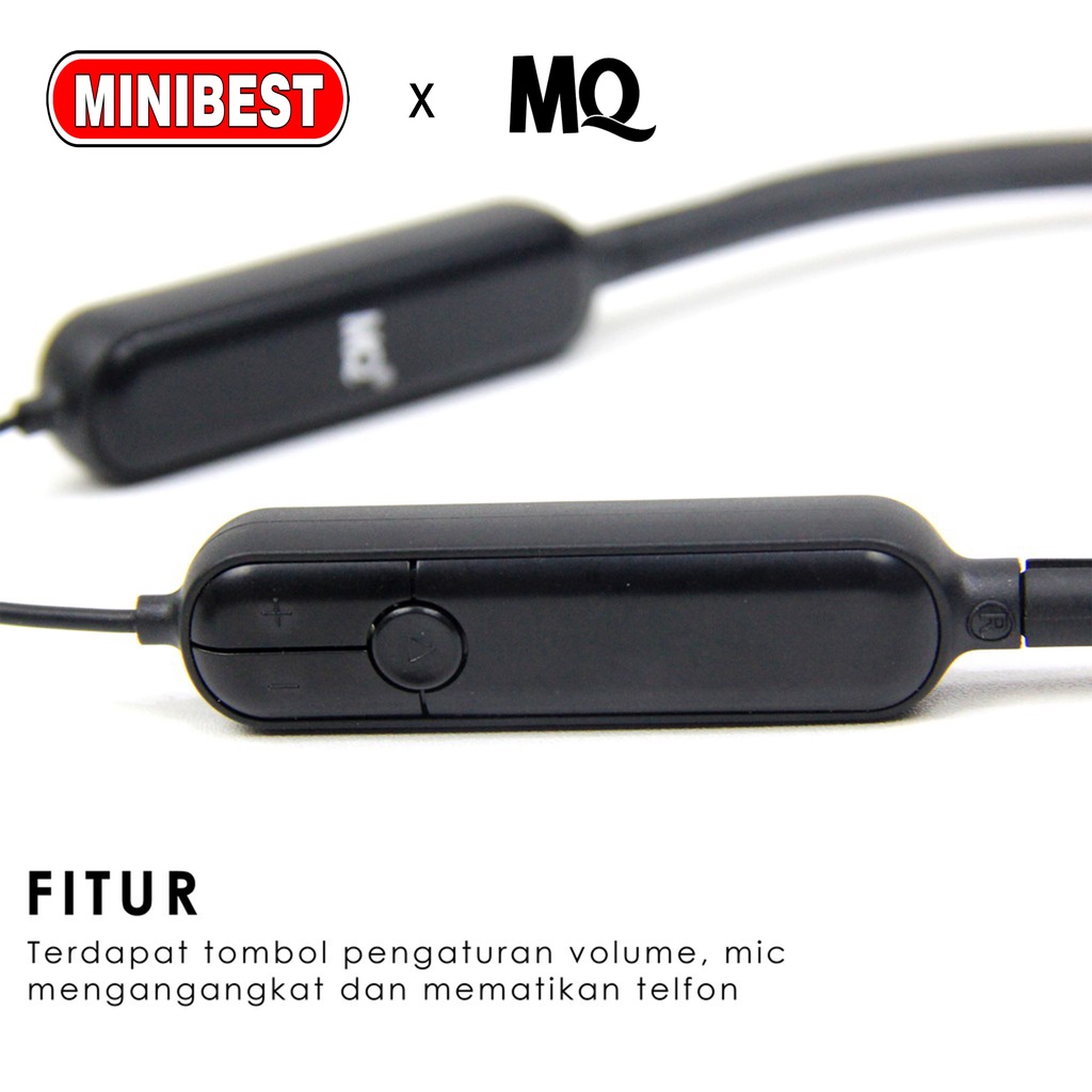 [MB] Wireless Headset MQ-M1 Bluetooth Wireless Earphone Bass Original Garansi 1 Tahun