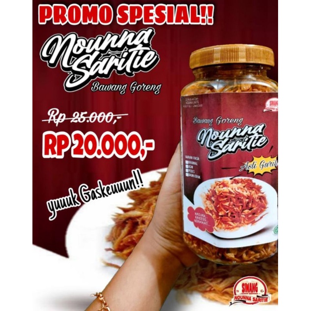 Bawang Goreng Nounna Saritie 250 gr