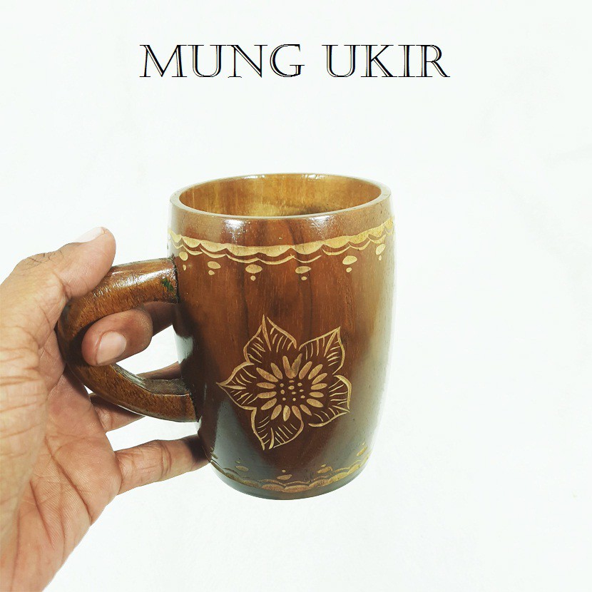 GELAS KAYU UKIR CUKIT TERBARU