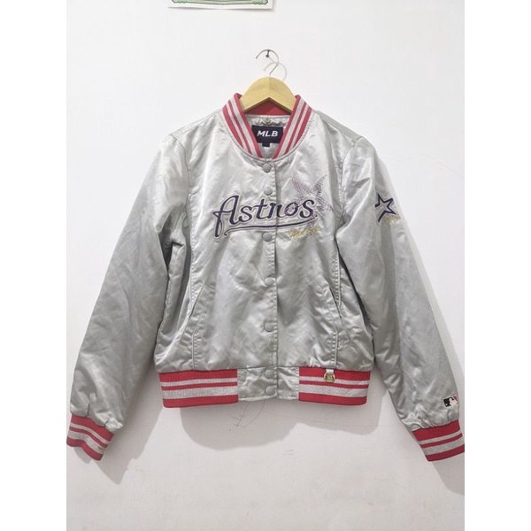 VARSITY ASTROS ABU SECOND ORIGINAL | JACKET VARSITY MLB ASTROS SECOND MURAH | BOMBER VARSITY ABU PIN