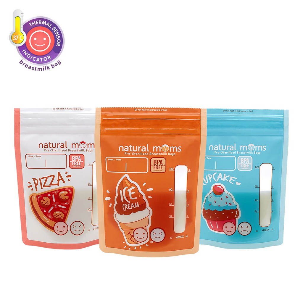 Kantong Asi Natural Moms 100cc 120cc 150cc Natural Mom Breast Milk Bag Kantong Susu ASIp