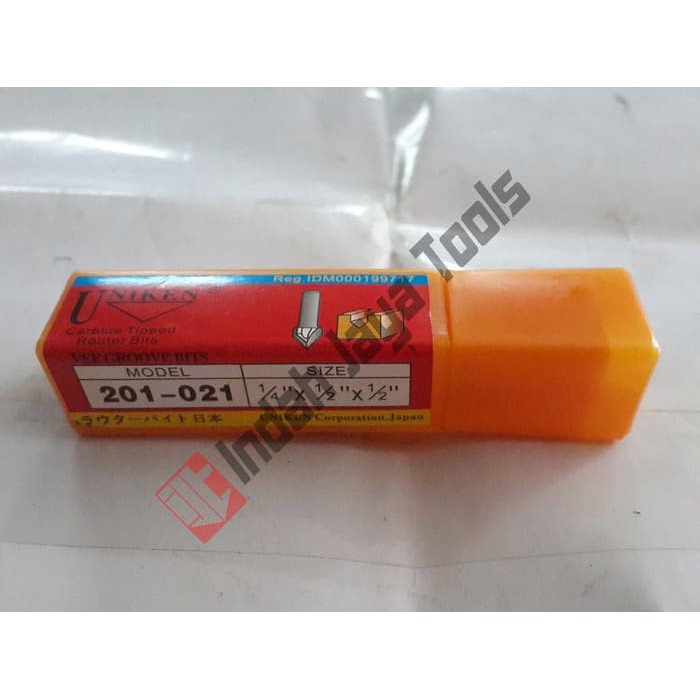 Router Bit - Vee V Groove Bit 19 mm UNIKEN JAPAN / Mata Profil