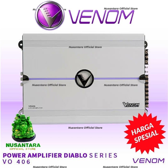 VENOM DIABLO AMPLIFIER 4 CHANNEL VO 406 POWER VO406