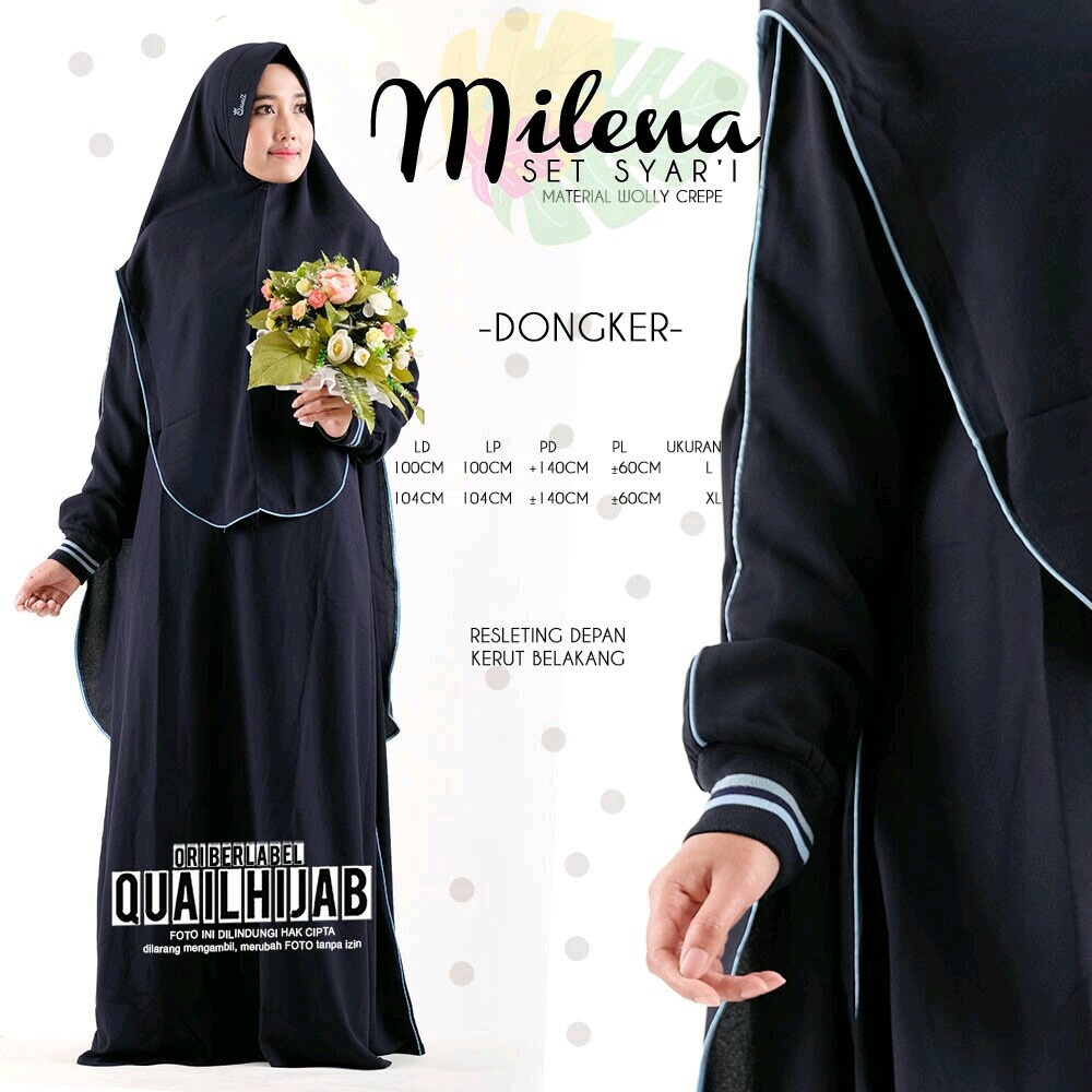 GAMIS SET MILENA QUAIL | HIJAB INSTAN - ORIGINAL QUAIL HIJAB