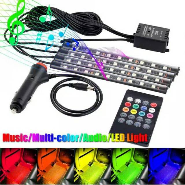 Lampu kolong dasbor,sensor musik