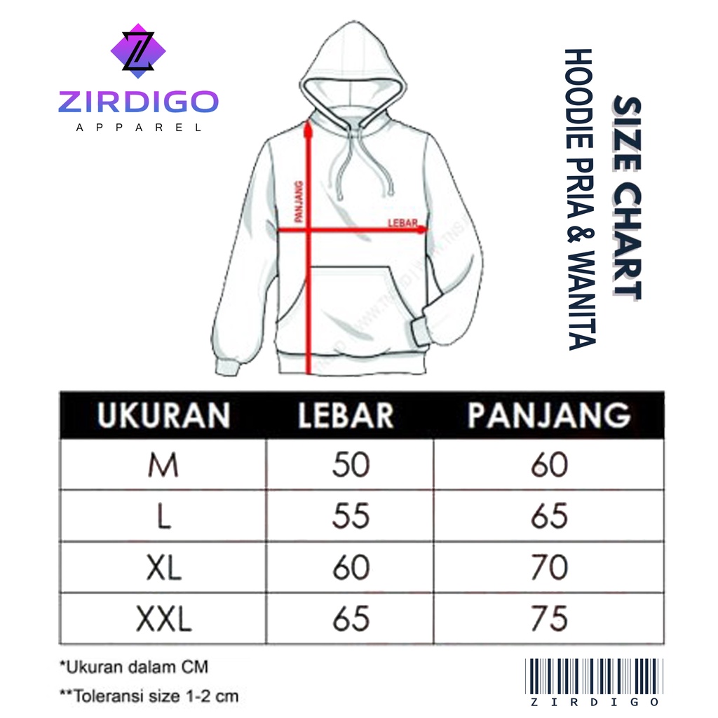 Zirdigo Hoodie ZDG Print Quality