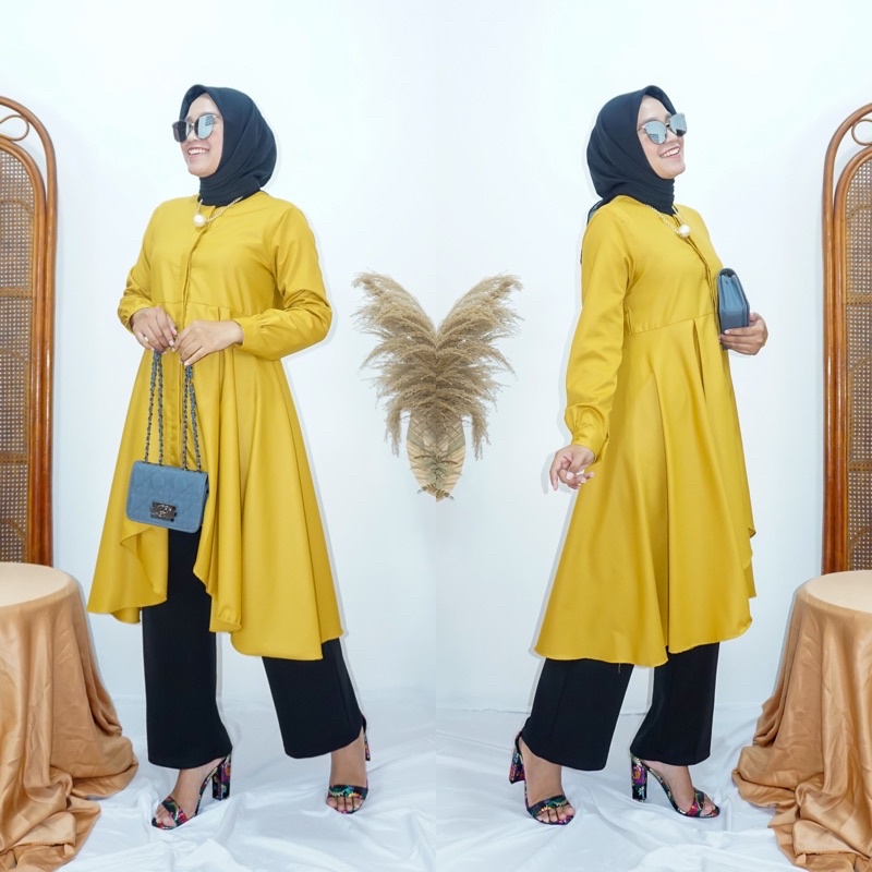 ALENA TUNIK BAHAN TOYOBO PREMIUM ATASAN WANITA MUSLIM TERBARU KEKINIAN BUSUI BY ZENIC_ID (COD)