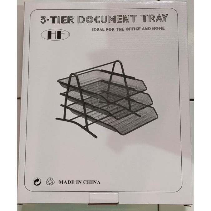 

Office & Stationery | Document Organizer | Rak Besi 3 Susun / 3-Tier Document Tray - Besi Lebih Tebal | Best Seller