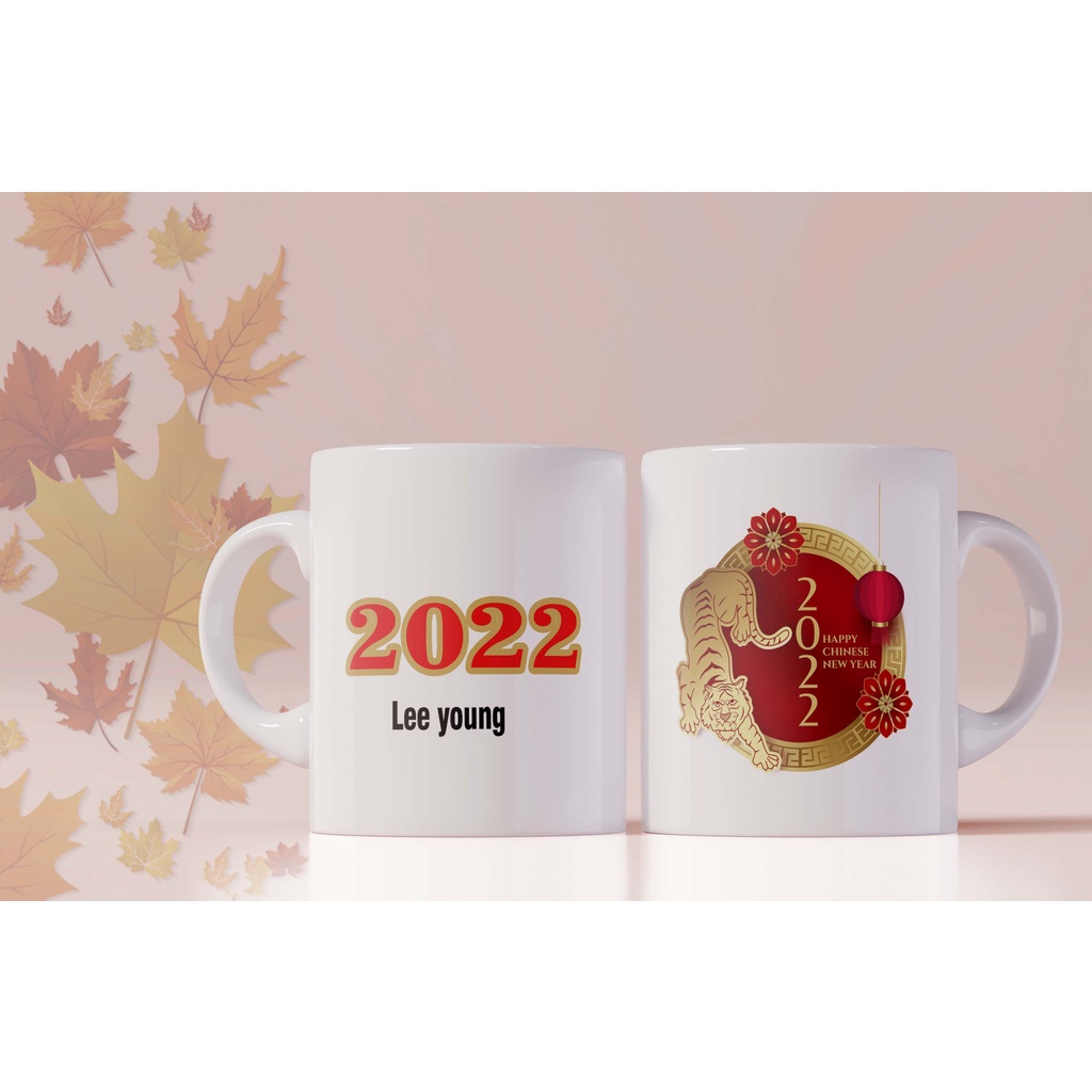 ASTONE MUG IMLEK MUG CUSTOM NAMA & FOTO /Hadiah imlek happy chinese new year cangkir imlek
