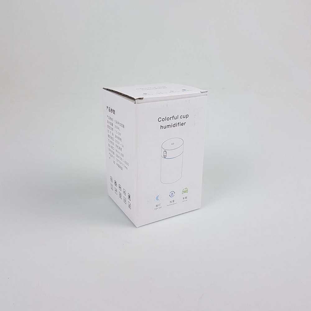 Mini Air Humidifier Aromatherapy Oil Diffuser USB 260ml Pelembap Udara Humi Aromaterapi Pengharum Ruangan Port LED