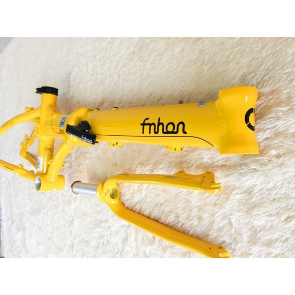 Frame set Fnhon Blast Kuning Yellow Discbrake Db  Disc Brake 20 22 inch Alloy