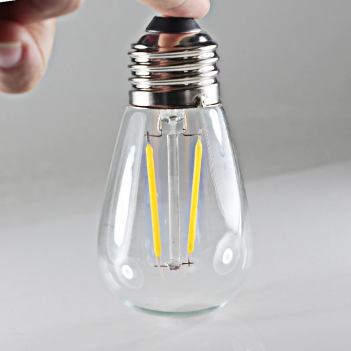 123 LED Filament Bulb 2W S14 E27 6500K - Lampu Pijar Dekorasi