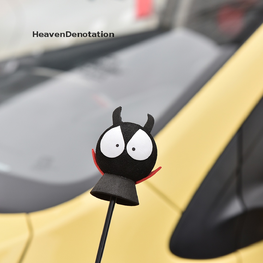 [HeavenDenotation] 1 Pcs Red Shirt Devil Antenna Topper Eva Decorative Car Topper Balls Black