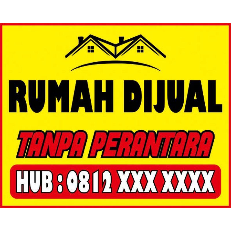 Jual Cetak Spanduk Banner Rumah Dijual Ukuran ( 100x80 ) | Shopee Indonesia