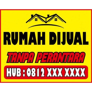 Jual Cetak Spanduk Banner Rumah Dijual Ukuran X Shopee Indonesia