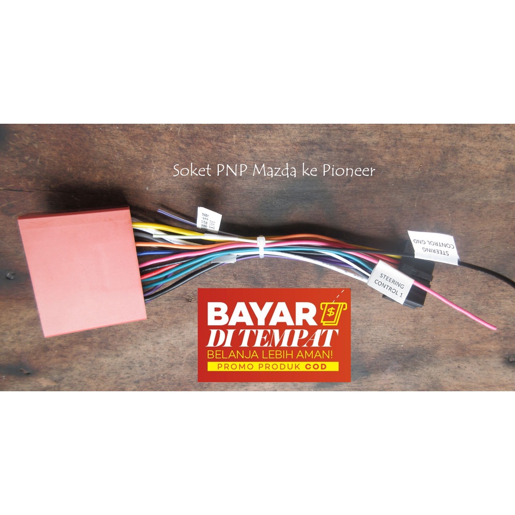 Soket PNP Mazda 2 ke Pioneer AVH 175DVD AVH 180DVD AVH 185DVD AVH 195DVD
