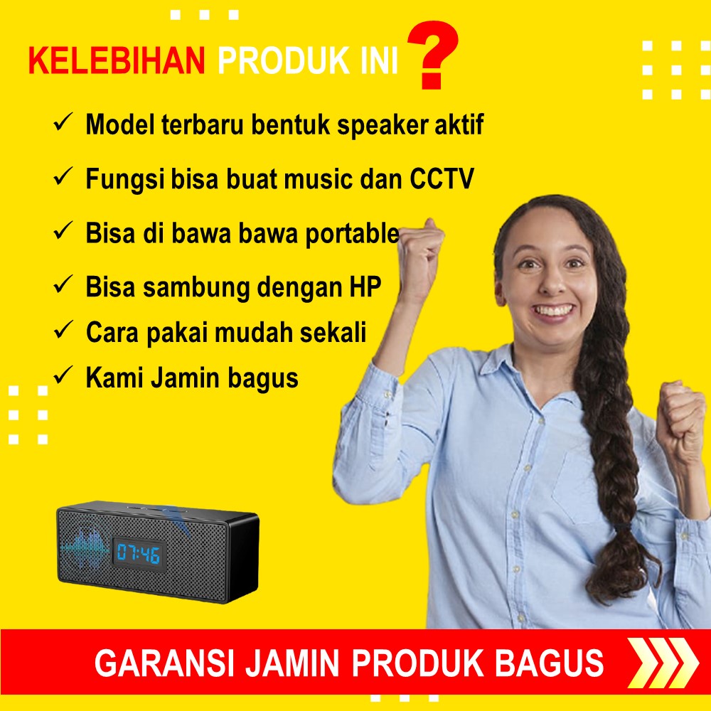 KAMERA PENGINTAI MINI TERSEMBUNYI WIFI TANPA KABEL CAMERA CCTV KECIL WIRELESS PORTABLE SPYCAM SPY HIDDEN CAMERA TERHUBUNG HP BLUETOOTH PENGINTIP MATA2 FULL HD JS161