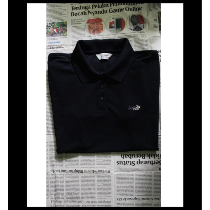 kaos kerah second crocodile free 1 topi rondom