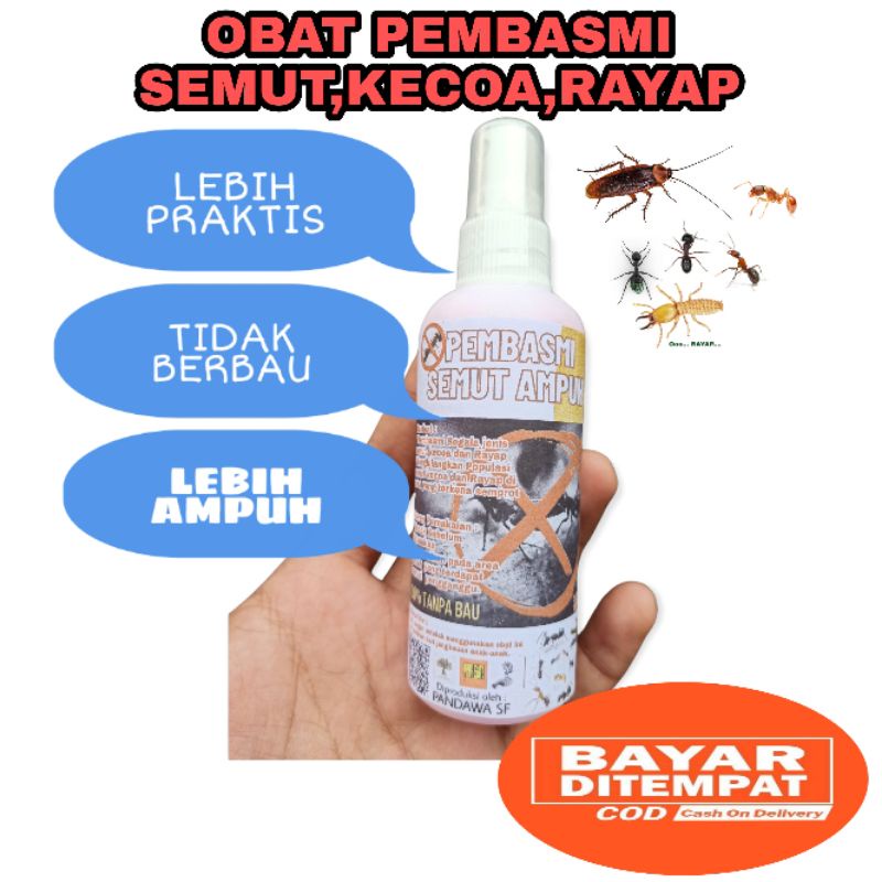 pembasmi (semut ,rayap,kecoa dll).120ml ampuh 100%