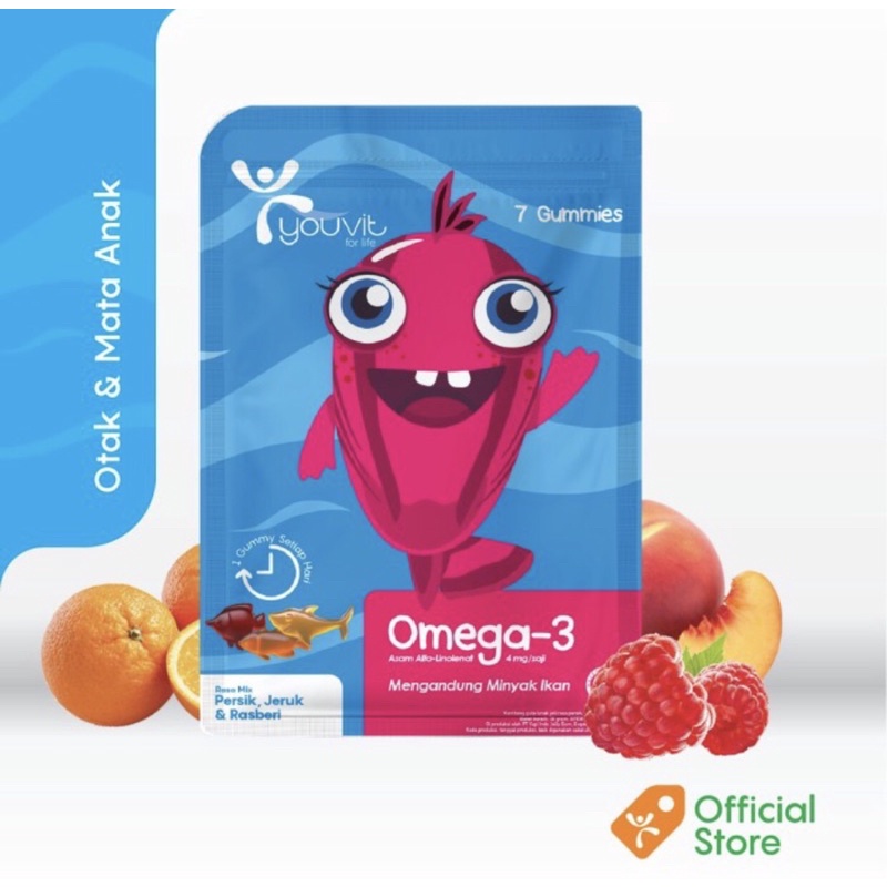 Youvit omega 3 anak per sachet ( omega3 kecerdasan otak anak )