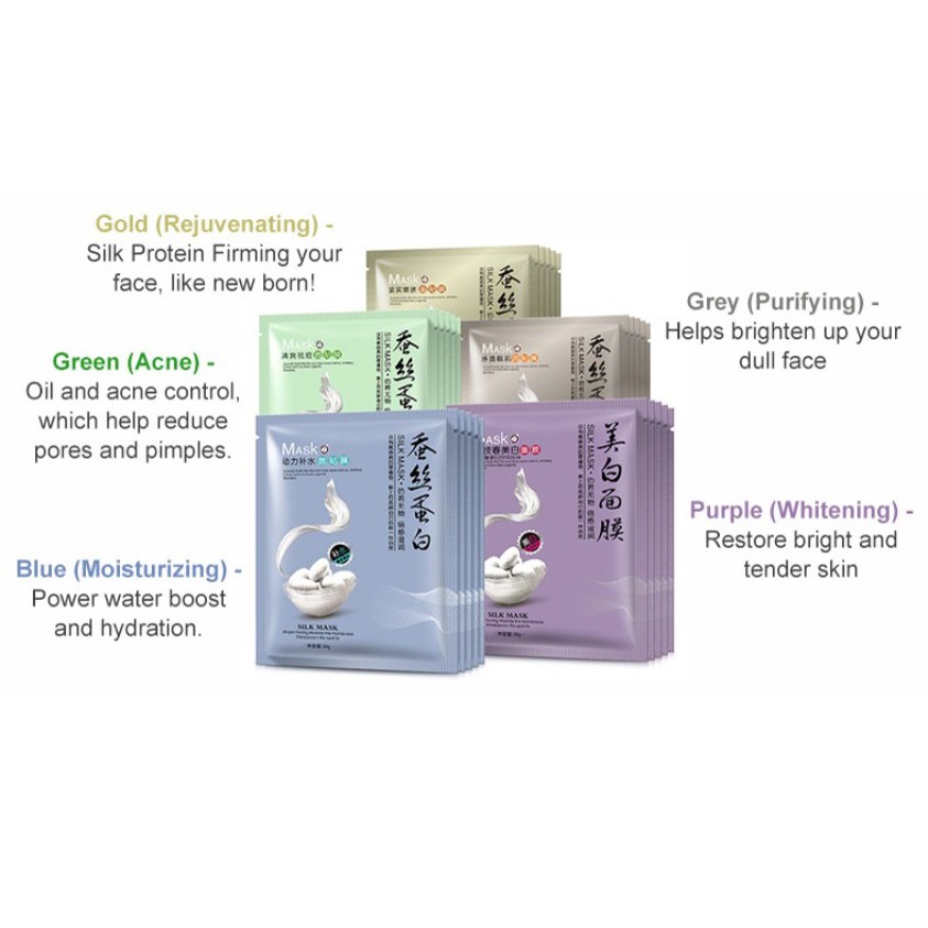 Masker Wajah Sutra One Spring Facial Sheet Mask Silk Mask / Masker Wajah Glowing dan Masker Pemutih Wajah / Masker Wajah Organik Sutra ORIGINAL / Masker Korea Masker Komedo Jerawat Skincare TERBAIK