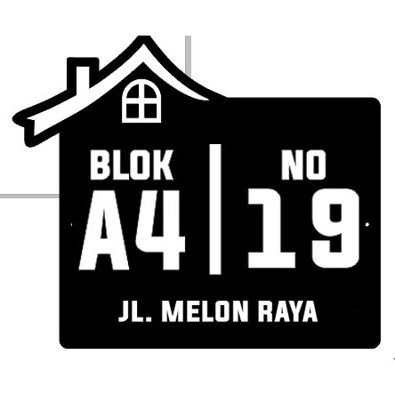 PAPAN NOMOR RUMAH AKRILIK HURUF TIMBUL | NO RUMAH | NOMER RUMAH | PLAT ALAMAT RUMAH | HIASAN DINDING