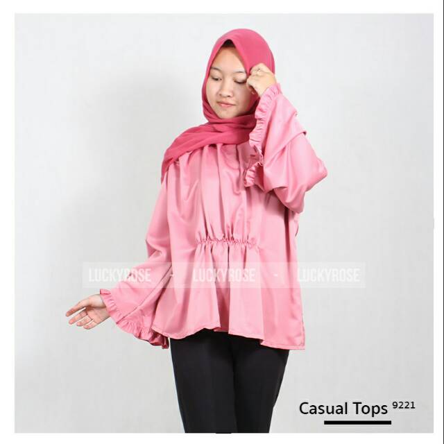 Baju Kantor Wanita ruffle blouse Blouse Polos Wanita Baju Kantor Cewek Formal Atasan Casual maxmara