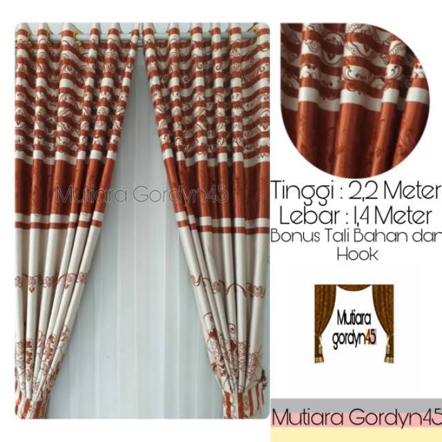 GORDEN Blackout MINIMALIS FLOGING EMBOS BATIK GRADE A MERAH BATA ORANGE
