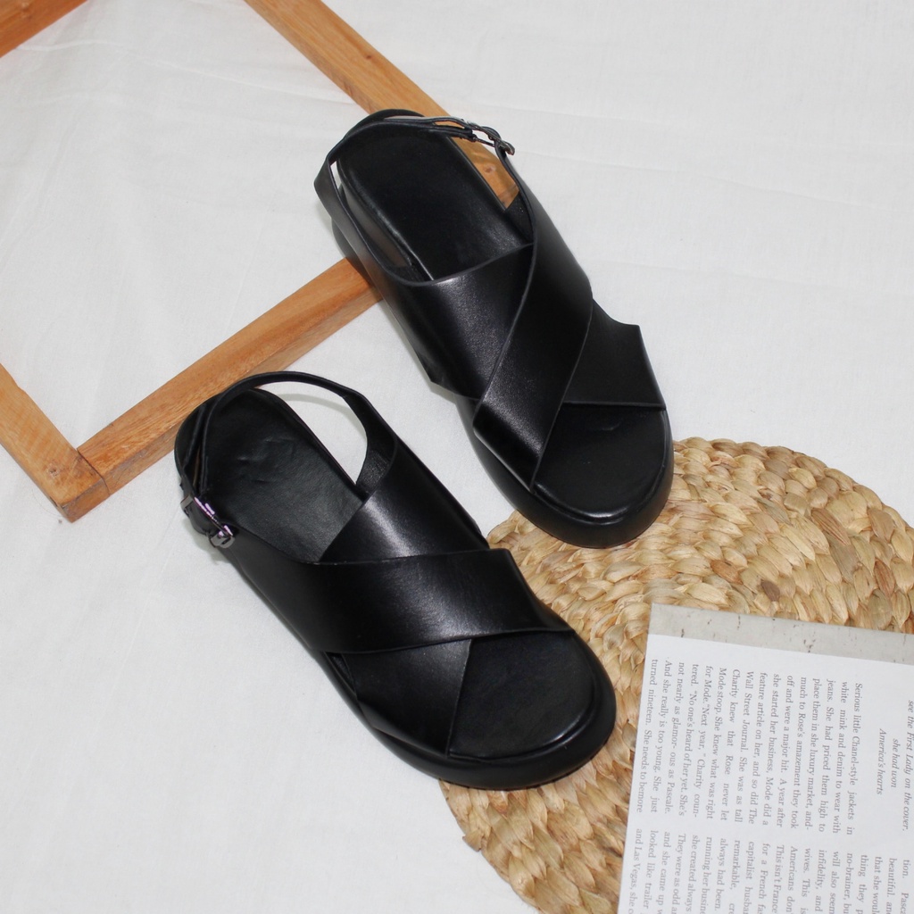 Free Box Sepatu Wanita Korea Sepatu Wanita Termurah Kekinian NS15077 Sepatu Sandal Wedges Wanita Import
