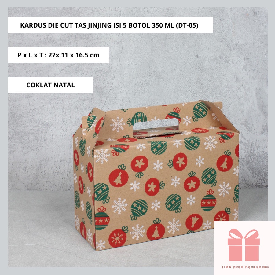 

10 Pcs Kardus Jinjing Natal Imlek Lebaran Box Packaging Hampers Christmas Idul Fitri CNY Dus Box Kemasan Parcel Bingkisan Hari Raya Ukuran 27x11x16 cm