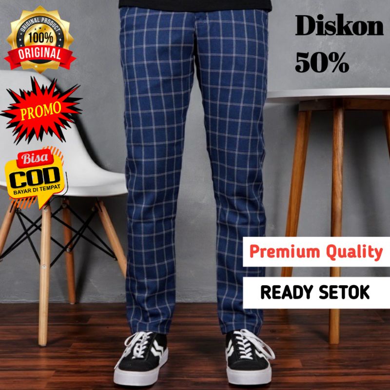 Celana Tartan / Celana Panjang Tartan Pria / Celana Jumbo / Celana Motif Kotak Kotak / Tartan Murah