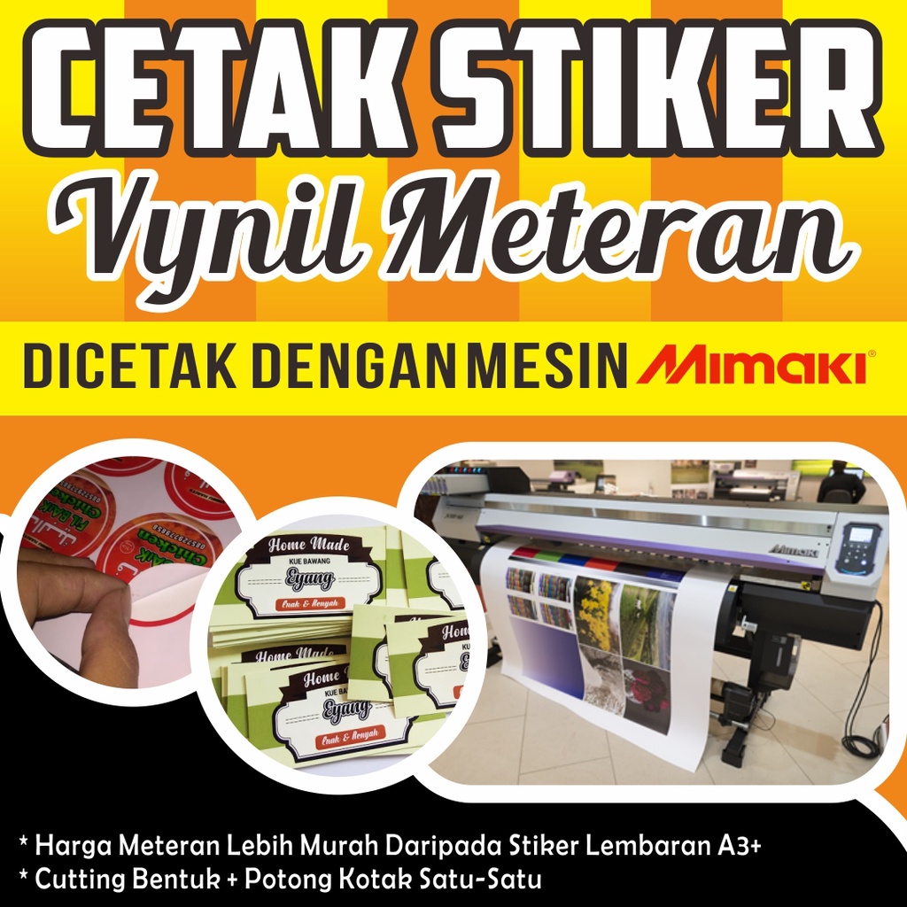 

Cetak Stiker Vynil Meteran Bahan Non Label