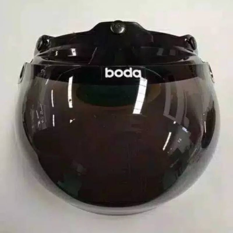 Kaca helm bogo cembung ( merek boda ) Hitam Bening