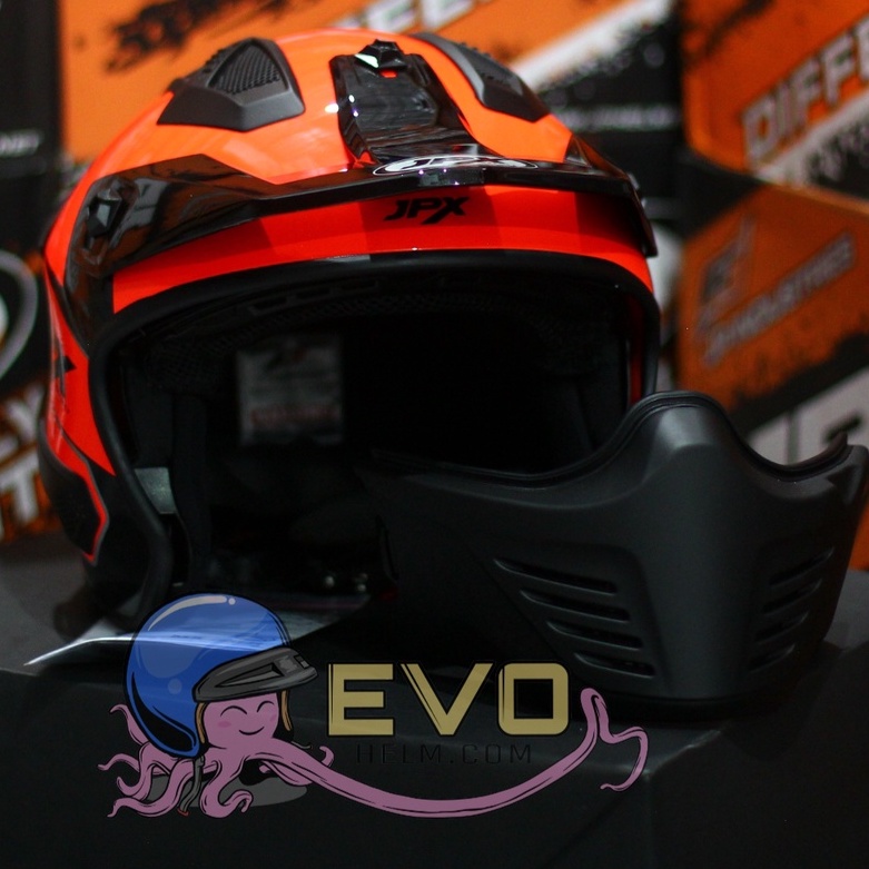 HELM JPX MX 726-R SOLID GLOSS (ONGKIR TERMURAH 2KG)