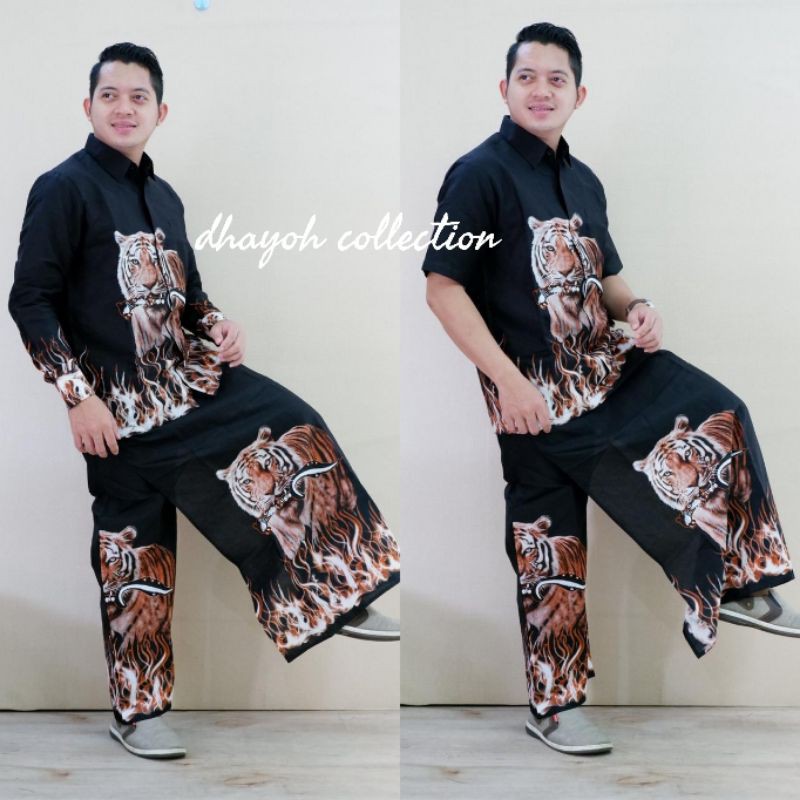 Setelan Celana Sarung Batik / Celana Sarung Batik / Setelan Batik Celana Sarung