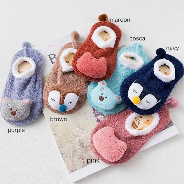 kaos kaki bayi 3d socks animal anti slip / kaos kaki 3d boneka