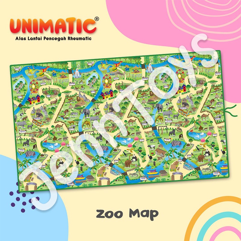 JennToys - Tikar Gulung Evamat UNIMAT UNIMATIC City Map / Race Track