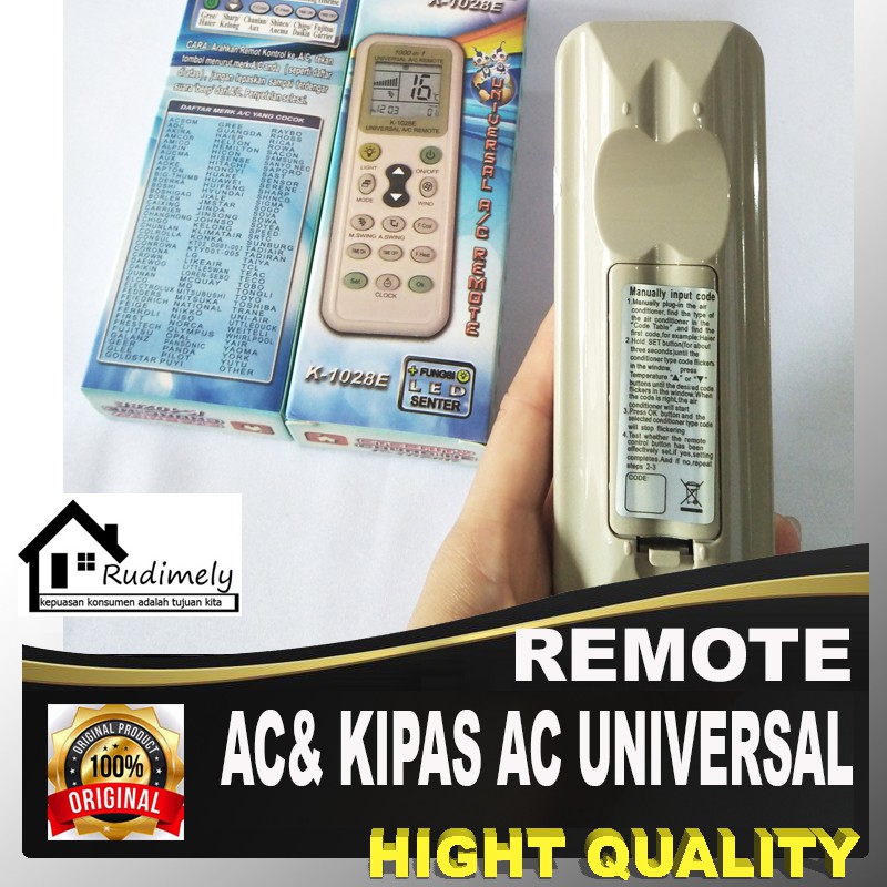 remote/remot universal ac dan kipas angin ac cunghe k1028e