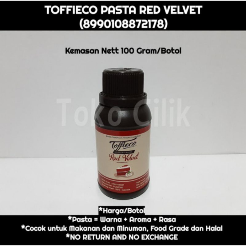 

toffieco pasta red velvet merah perisa makanan minuman kue puding