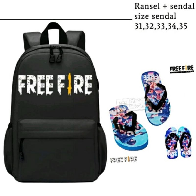 REALPICT Ransel anak sekolah Gaming TK SD  gratis sendal