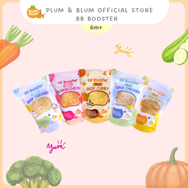 Plum &amp; Blum Beras MPASI BB Booster 200 g / Plum and Blum Beef Chicken Tuna Cheese / Beras Pulen Jepang / 6 bulan+