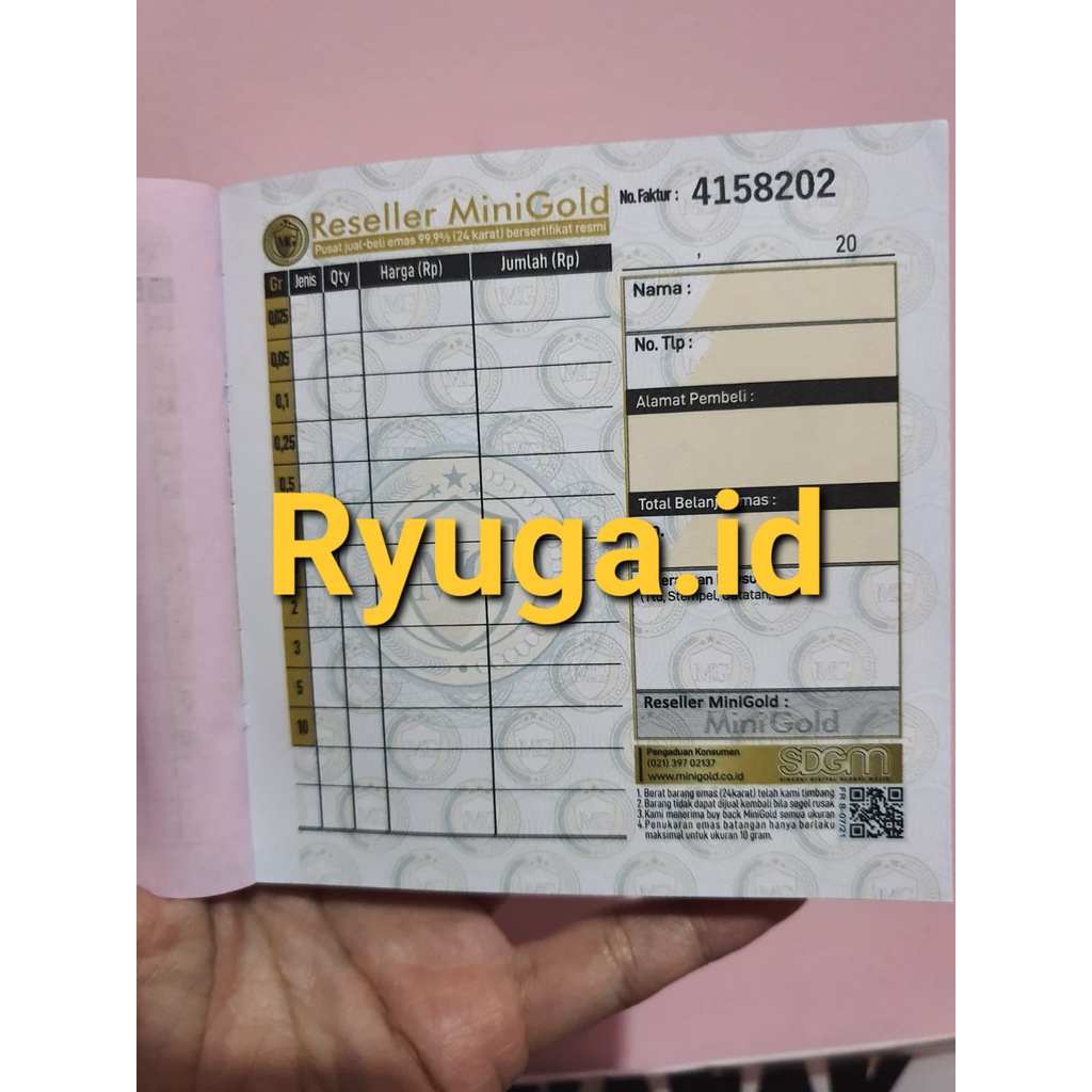 Nota Reseller/Stempel Logo MiniGold