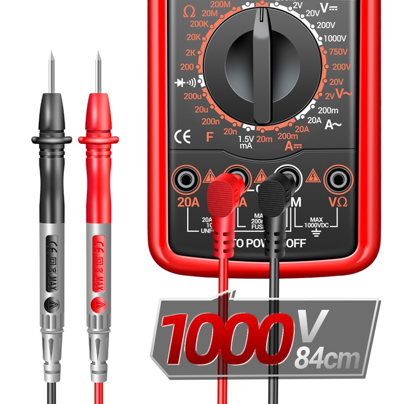 Kiss Auto Ranging Multimeter Digital AC / DC Untuk Mengukur Tegangan Arus Listrik