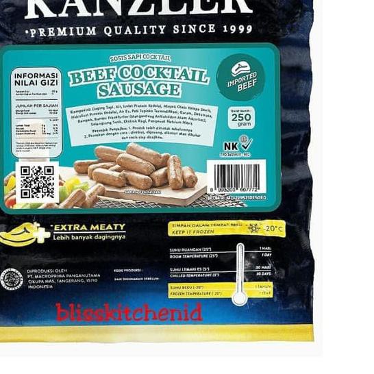 

❆ Sosis Kanzler Beef Cocktail Sausage / Sosis Mini 250gr ➨