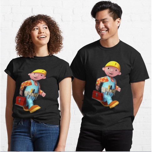 KAOS Bob The Builder - TSHIRT BOB THE BULIDER - CUSTOM BAJU KAOS - TSHIRT CAARTOON BOB THE BUILDER